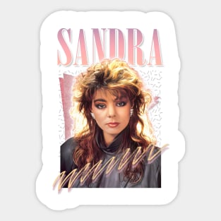 Sandra Cretu / 80s Retro Fan Art Design Sticker